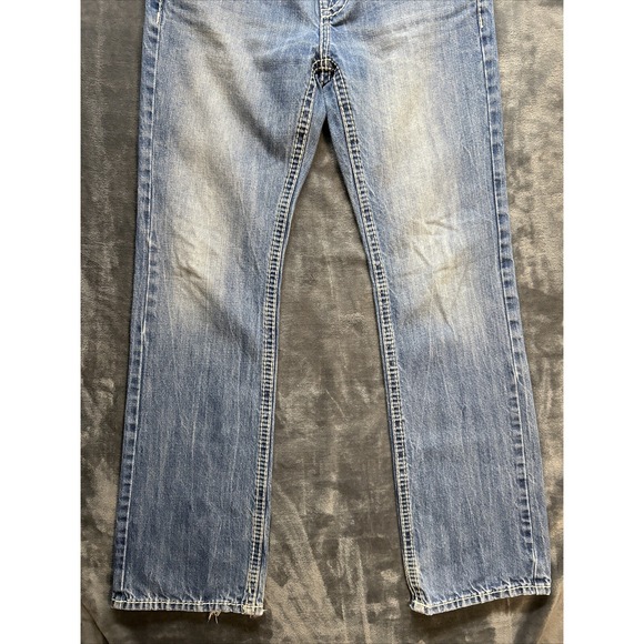 Rock & Roll Denim Jeans Women's 18R BB Gun Regular Fit Boot Cut Western Distress - Picture 7 of 16